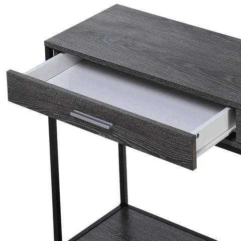Rootz Console Table - Entrance Table - Side Table - Tafel - 2 Laden - Grijs - 120 x 30 x 81,5 cm