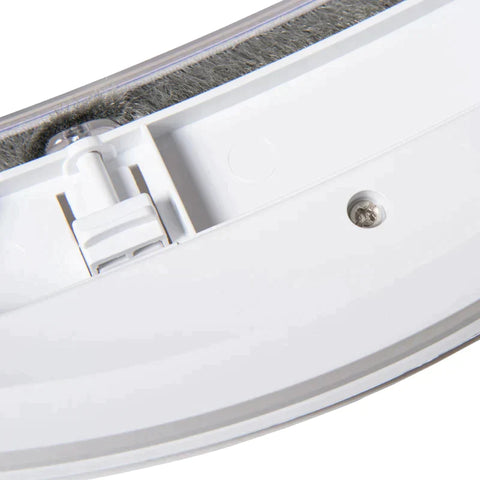 Rootz Pet Door - Cat Flap - Dog Flap - 4 Locking Options With Magnet - Pet Flap For Inside - Door Flap For Pets - White - Ø44 x 4D cm