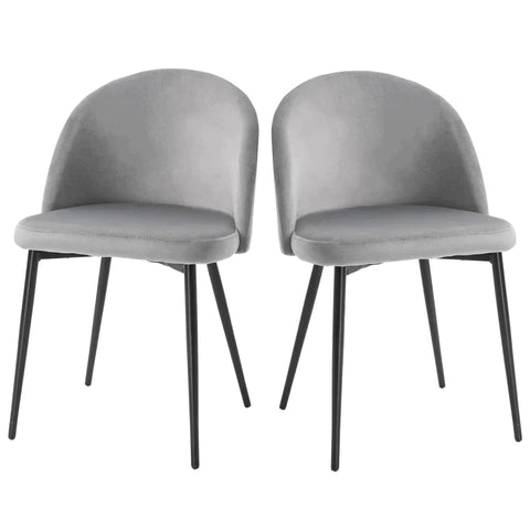 Rootz Dining Chairs - Kitchen Chairs - Dining Chairs Set - Chair - Grey - 49x50x77cm