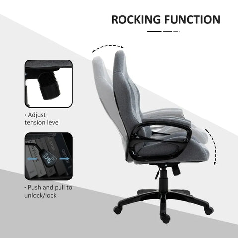 Rootz Office Chair - Gaming Chair - Swivel Chair - Massage Office Chair - Executive Chair - Massage Function - Grey