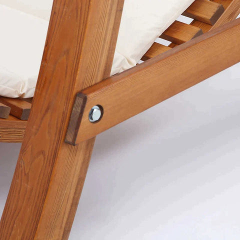 Rootz Swing Lounge - Hollywoodliege - Für 2 Personen - Gartenliege - Entspannungsliege - Doppelliege - Doppel-Sonnenliege - Mit Dach - Mit Sonnendach - Kiefernholz - Natur - 189,5 x 162 x 216 cm