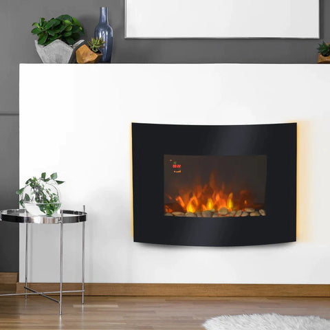 Rootz Electric Fireplace - Electric Fireplace Stove - Wall Fireplace - Fireplace - 65 X 11.4 X 52cm