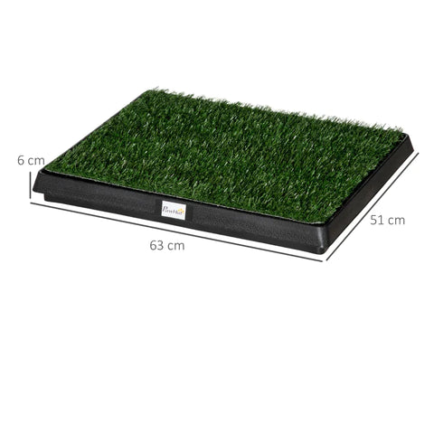 Rootz Puppy Toilet - Dog Toilet - Dog Training Mat Artificial Grass Toilet  - Plastic - Green/Black - 63 x 51 x 6 cm