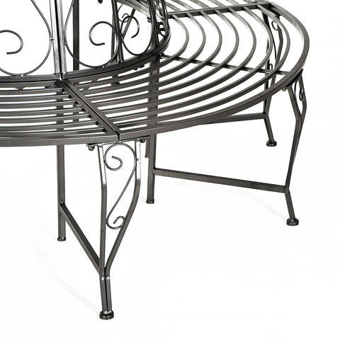 Rootz Tree Bench - Garden Bench - Round Bench - 360 Degrees - Metal - Round - 160 cm Diameter