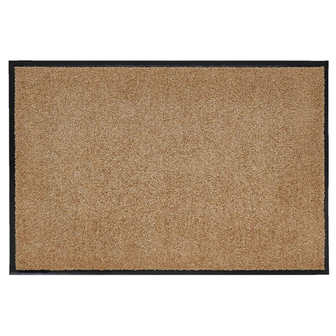 Rootz Doormat - Washable - Rubber Border - Non-slip - Beige - 90 x 60 x 0.7 cm