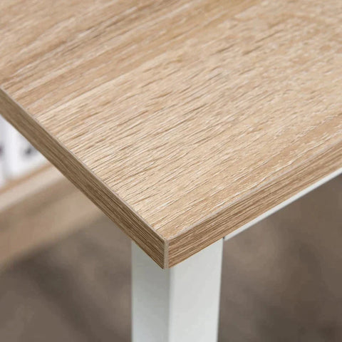 Rootz Desk - Computer Table - Office Table - Study Writing Table - With Shelf - Natural - 120 x 60 x 75 cm