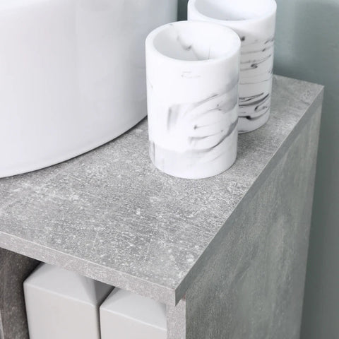 Rootz Vanity Cabinet - Vanity Unit - Gray + White - 60cm x 30cm x 68cm