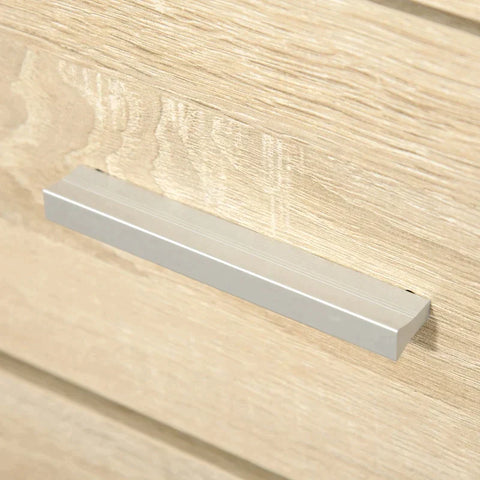 Rootz Drawer Cabinet -  Bathroom Cabinet - Chest Of Drawers With 4 Drawers - Bedroom - Living Room - White/Oak - 76 x 35 x 72 cm