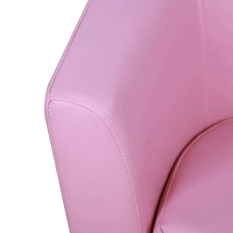 Rootz Kids Armchair - Mini Armchair - Children's Room Sofa - Children's Sofa - Children's Furniture - Armchair With Footstool - Pink