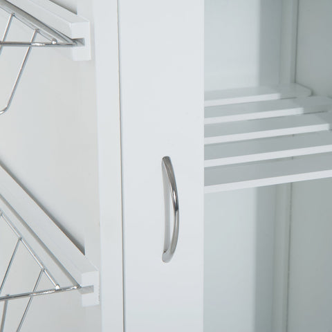 Rootz Keukentrolley - Keukentrolley - Serveerwagen - Keukenkast - Op wielen - Lades - Openslaande deur - Dienbladen - Wit - Naturel - Bruin