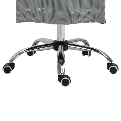 Rootz Office Chair - Gaming Chair - Game Chair - Ergonomic - Rotatable - Adjustable - 58.5 x 66 x 115-124 cm - Gray - Linen