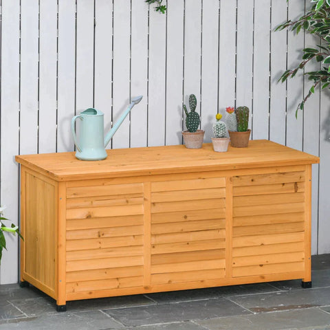 Rootz Garden Cabinet - Tool Shed - Water-resistant - Fir Wood - Durable - Large Room - Yellow - 127 x 56 x 60 cm