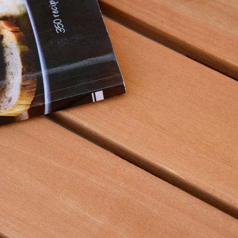 Rootz Garden Bench - 2-seater Wooden Bench - Park Bench - Terrace Bench With Backrests - Garden Furniture - Fir Wood - Orange - 140 x 50 x 85 cm