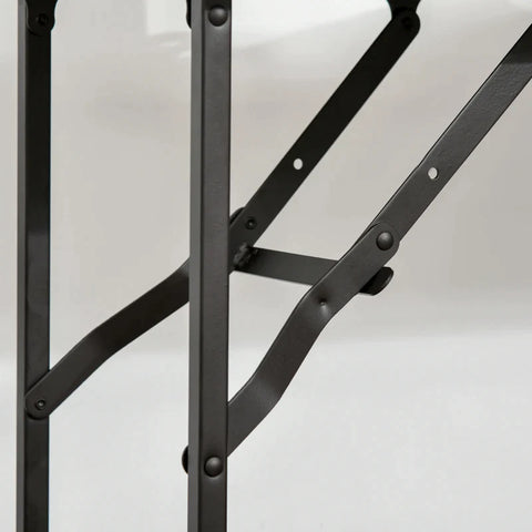 Rootz Kitchen Trolley - Tea Trolley - Serving Trolley - Folding Table - Brown/Black - 118 cm x 36.5 cm x 82 cm