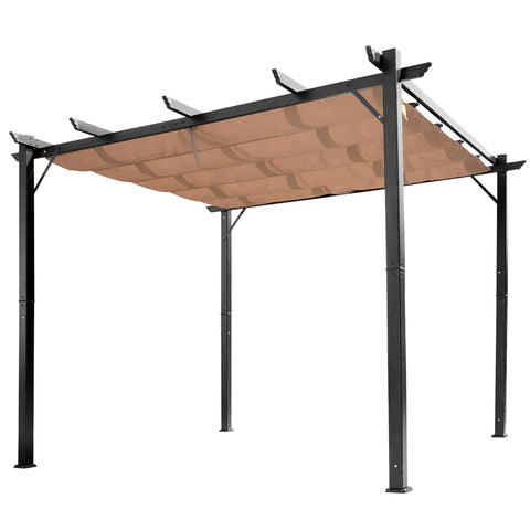 Rootz Pergola - Pergola Gazebo - Tuinpergola - Grijs+bruin