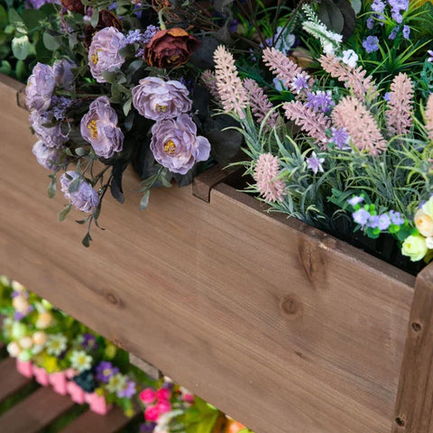 Rootz Houten Verhoogd Bed - Tuinplantenstandaard - Bloembak - Bloempot - Bloembed - Kruidenbed - 123 x 54 x 74cm