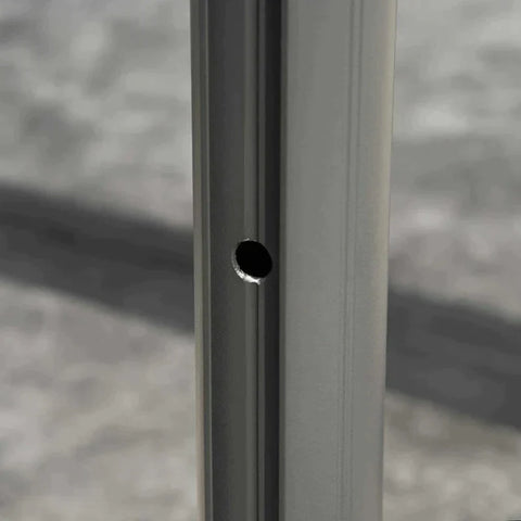 Rootz Parasol - Parasol With Base And 4 Weights - Umbrella - Canopy - Aluminum - Khaki - 2.7 x 2.7 x 2.6 m