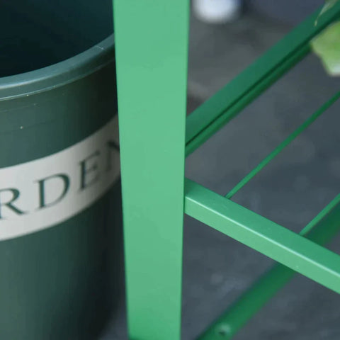 Rootz Raised Bed - Garden Bed - Garden Planter Bed - Flower Box - With Wheels And Shelf - Metal Plastic - Green - 104 x 39 x 80 cm