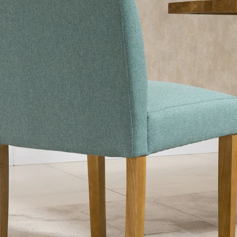 Rootz Dining Chair - Set Of 2 Dining Chairs - Dining Room Chair - Living Room Chair - Kitchen Chairs - Upholstered Chair - Retro Design Dining Chair - With Backrest - Green - 50 x 62 x 96 cm