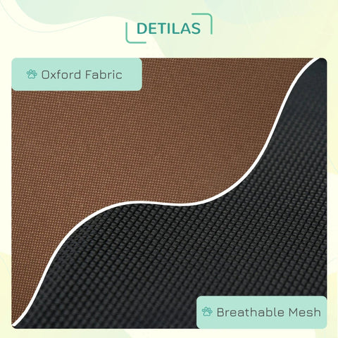Rootz Dog Bed - Pet Bed - Raised Dog Bed - Outdoor Dog Lounger - Breathable - Taffeta Coffee - 122 x 92 x 108cm