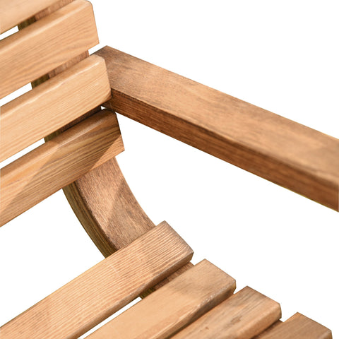 Rootz Garden Swing - 2-seater Swing - Larch Wood - Natural/White - 170 x 135 x 170 cm