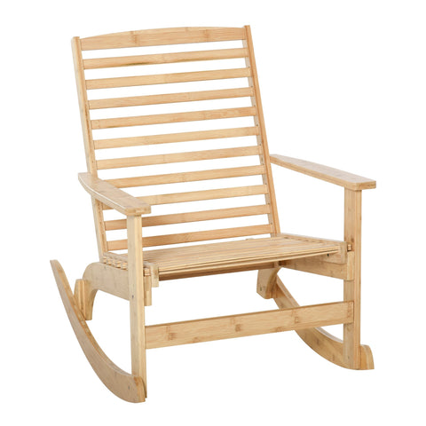 Rootz Garden rocking chair - Armchair - Garden chair - Bamboo - Natural - 70 x 100 x 95.5 cm