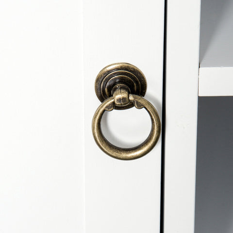 Rootz TV Furniture - TV Lowboard - TV Cabinet - Sideboard - Storage compartments - Cable management - Water-repellent - MDF - White