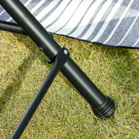 Rootz Gartenschaukel – Stahl/Polyester – 3-Sitzer-Schaukel – Modern – Grau/Schwarz – 278 x 125 x 177 cm