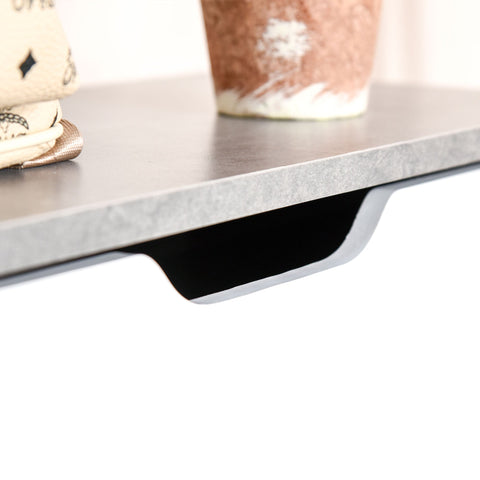 Rootz Schoenenkast - Schoenenrek - 2 Kantelbare Lades - Spaanplaat - Grijs/Wit - 62,5 x 24 x 81 cm