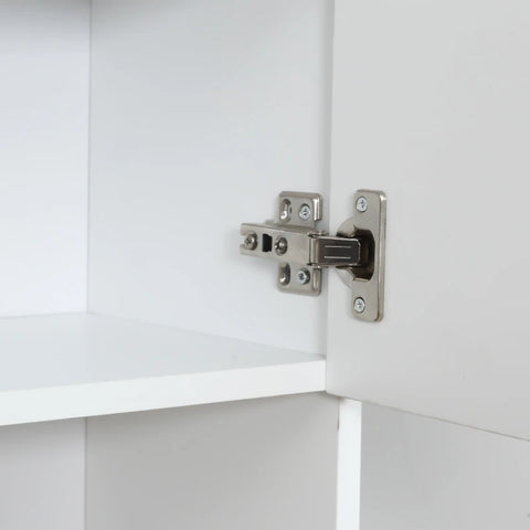 Rootz Keukenkast - Keukenkast Met Lades - Spaanplaat - Keuken - Eetkamer - Woonkamer - Wit + Natuur - 80 cm x 40 cm x 180 cm