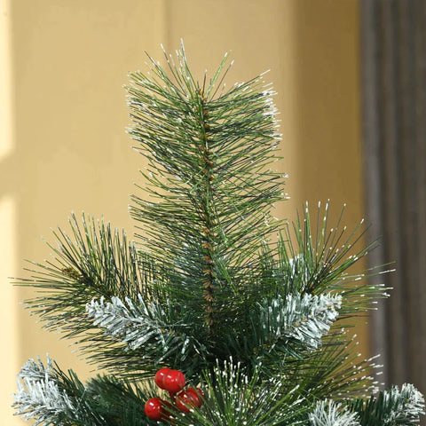 Rootz Weihnachtsbaum – Künstlicher Weihnachtsbaum – Tanne – Weihnachtsdekoration – 360 Zweige – PVC – Metall – Grün/Weiß – Ø50 x 150 cm