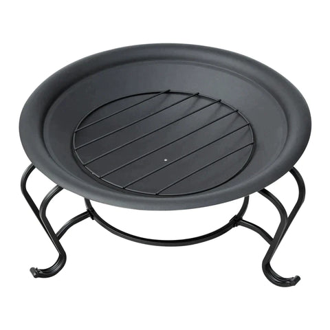 Rootz Fire Bowl - Steel Fire Pit - Fire Bowl Fireplace Fire Basket - Fireplace Fire Basket - Spark Protection - Black - Φ 56x45h Cm