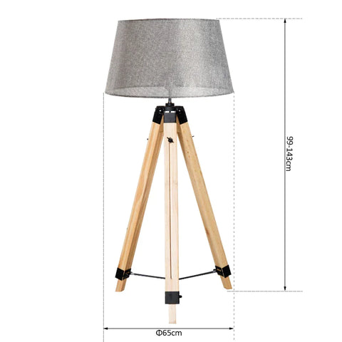 Rootz Vloerlamp - Verstelbare Vloerlamp - Lamp - Grijs - 65x65x99-143cm