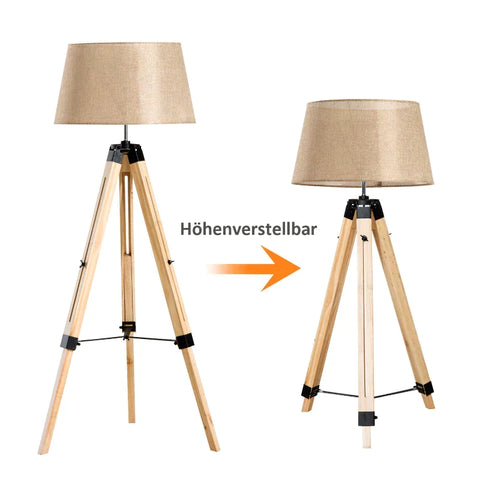 Rootz Vloerlamp - Verstelbare Vloerlamp - Lamp - Beige - 65x65x99-143cm