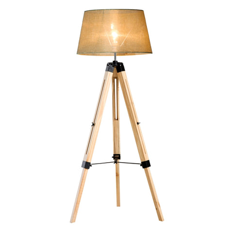 Rootz Vloerlamp - Verstelbare Vloerlamp - Lamp - Beige - 65x65x99-143cm