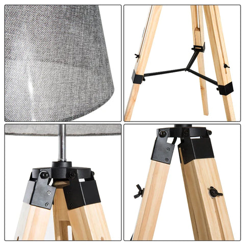 Rootz Vloerlamp - Verstelbare Vloerlamp - Lamp - Grijs - 65x65x99-143cm