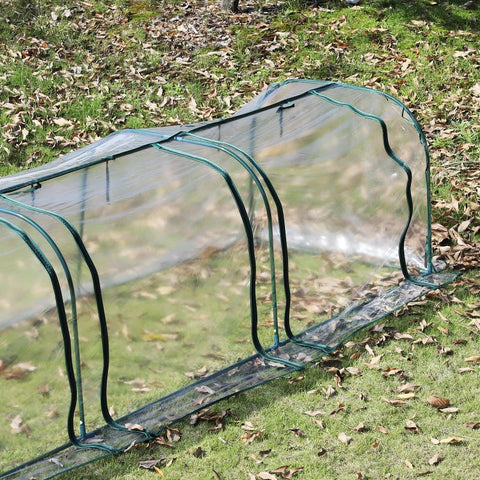 Rootz Foil Greenhouse - Mini Greenhouse - Portable Greenhouse - Greenhouse - Transparent Greenhouse - Green - 350lx100wx80Hcm