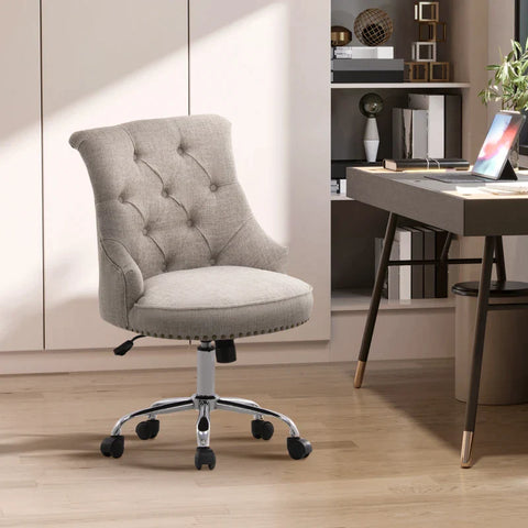 Rootz Swivel Chair - Office Chair - Work Chair - Desk Chair - Chair- 360° Rotatable - 150 Kg Load Capacity - Height Adjustable - Light Gray -  54 x 65.5 x (84-91) cm