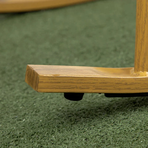 Rootz Garden Furniture Set For People - 2 Rocking Chairs - 1 Side Table - Robust Pollyrattan - Including Seat Cushions - Black - 61cm x 80cm x 91cm