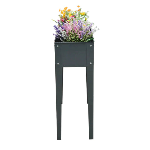 Rootz Flower Box - Raised Bed - Feet Flower Pot - Rattan Raised Bed - Metal