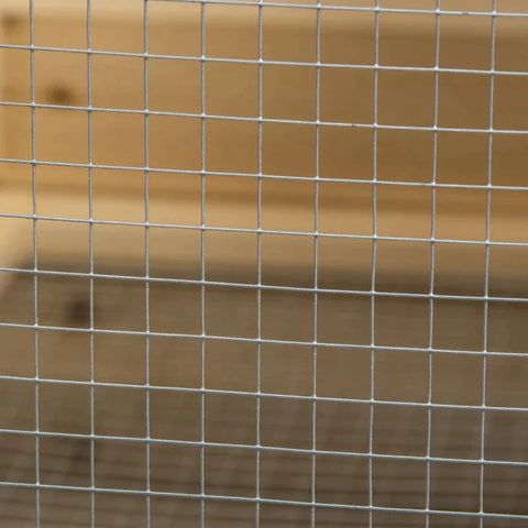 Rootz Kleindierhok - Konijnenhok - Dierenhok - Dierenkooien - 4 Rollen - Dennenhout/Staal - Naturel - 138L x 53B x 61H cm