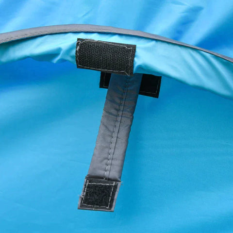 Rootz Camping Tent - Pop up Tent for 1-2 Person - Camping Tent for 3 Seasons - Polyester - Glass Fiber - Blue/Grey - 220 x 108 x 110 cm