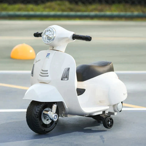 Rootz VESPA - Electric Motorcycle - Children's Motorcycle - Electric Vehicle - LED Light - Metal - White - 66.5 x 38 x 52 cm