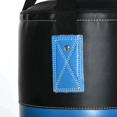 Rootz Boxsack-Set – Boxset – mit Boxhandschuhen – gefülltes Set – für Erwachsene und Jugendliche – blau – 100 kg – Ø25 x 120 cm