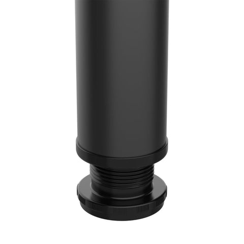 Rootz Tischbein – 4 Stück Tischbeine – Möbelbeine – höhenverstellbar – pulverbeschichtet – Stahl – Schwarz – 6 cm x 6 cm x 72 cm