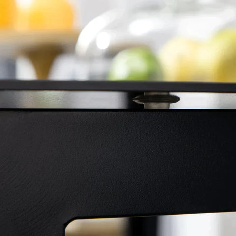 Rootz Garden Table - 6 Seater - Weather Resistant - Tempered Glass - Patio Table - Black - 150cm x 90cm x 74cm