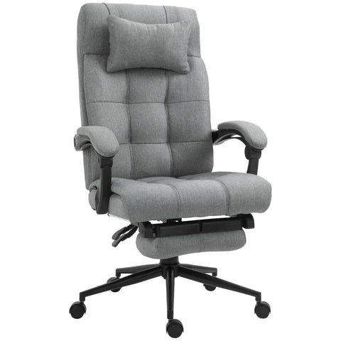 Rootz Office Chair - Armrests Desk Chair - Desk Chair - Swivel Chair - Light Gray - 66 x 70 x 116-124 cm