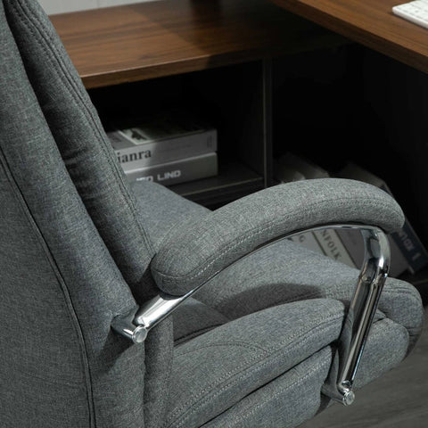 Rootz Office Chair - Office Chair With Rocker Function - Ergonomic Chair - Desk Chair - Swivel Chair With Backrest - Height-adjustable - Grey - 65 x 78 x 110-120 cm