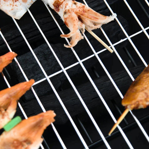 Rootz 3-in-1-Feuerstelle – Feuerstelle mit Funkenschutz – Grillrost – Eiskübel – Garten – BBQ – Schwarz, 76 x 76 x 47 cm