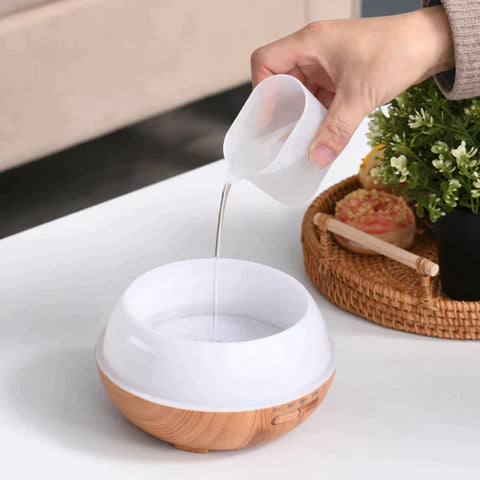 Rootz Aroma Diffuser - Oil Diffuser & Water Humidifier - Humidifier with 7 Color - LED Lights - Home - Office - Bedroom - Essential Oils - Natural - 400 ml